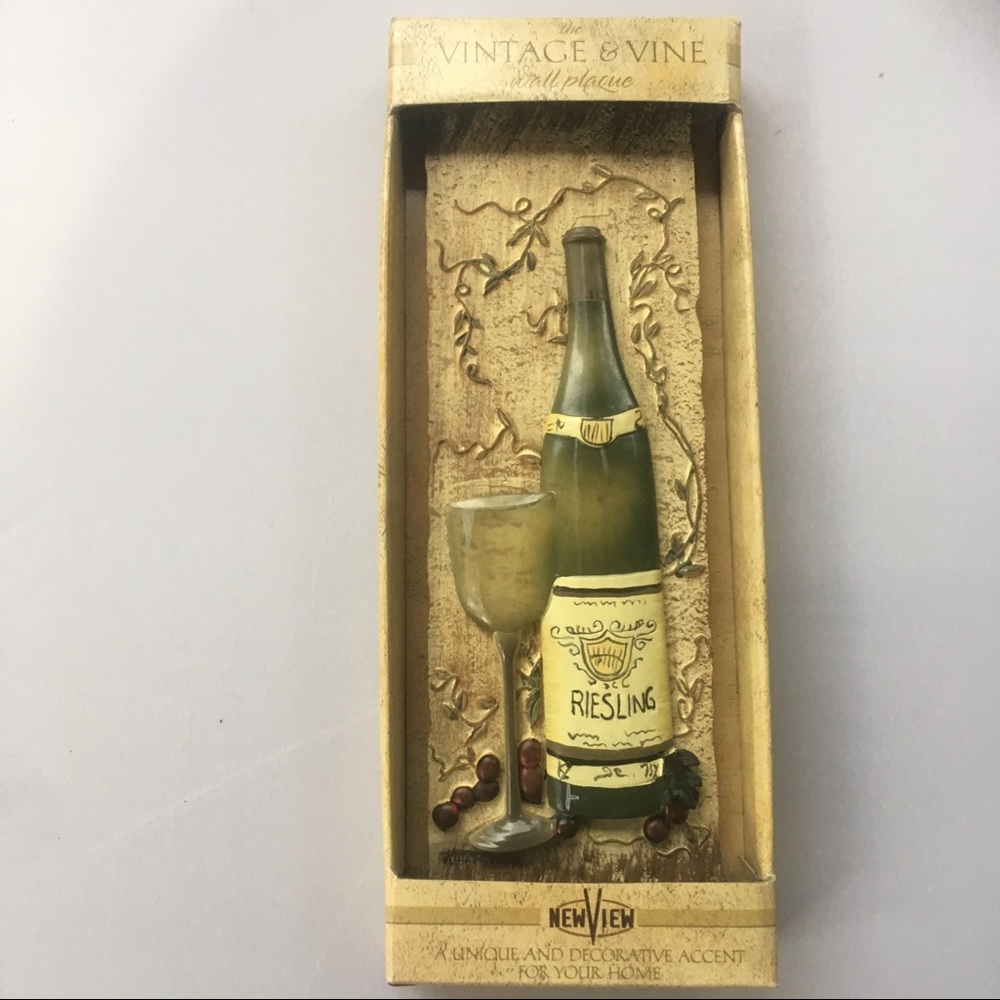 Glass 3D Ceramic Wall Art Vintage & Vine Plaque